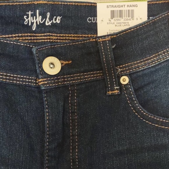 Style & Co Straight Leg High Rise Curvy Jeans 4 - Picture 4 of 9